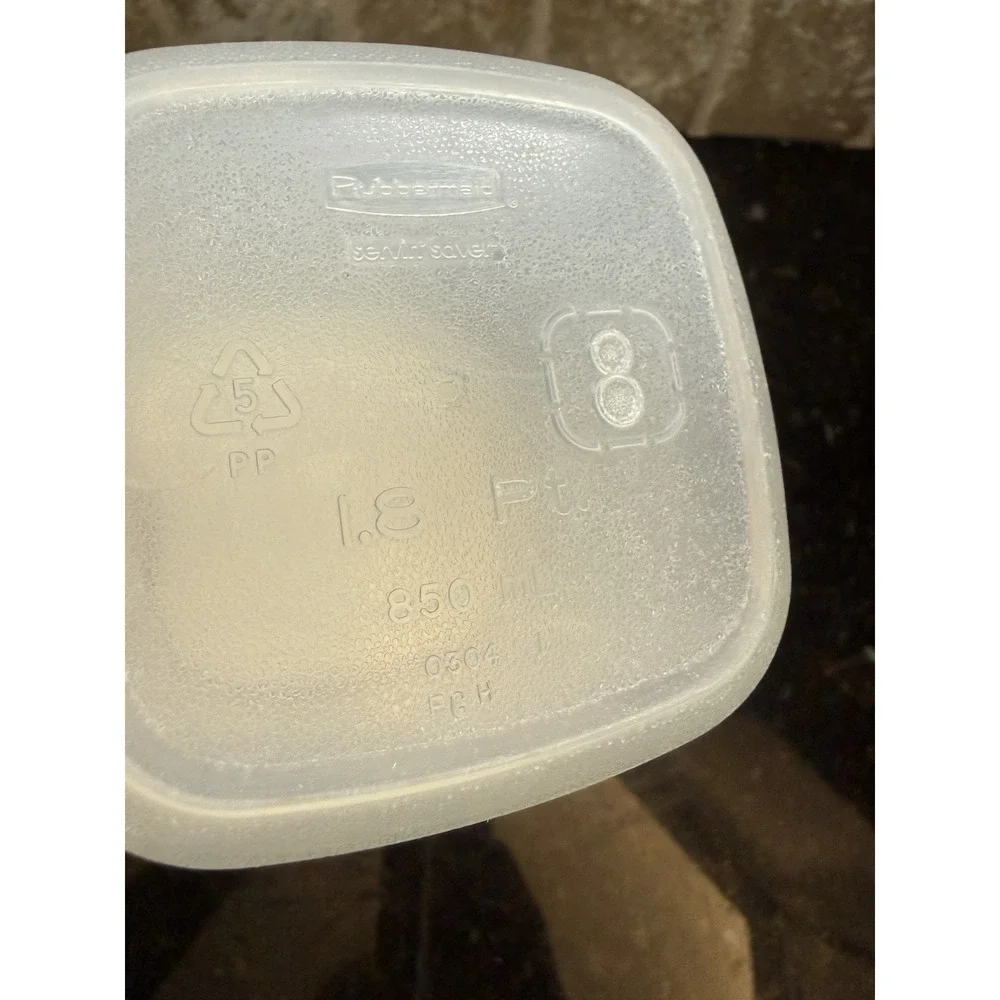 4 pc Rubbermaid Servin Saver Food Storage Container Canister Set Almond 5-6-7-8